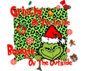 Grinch Christmas DTF transfer design