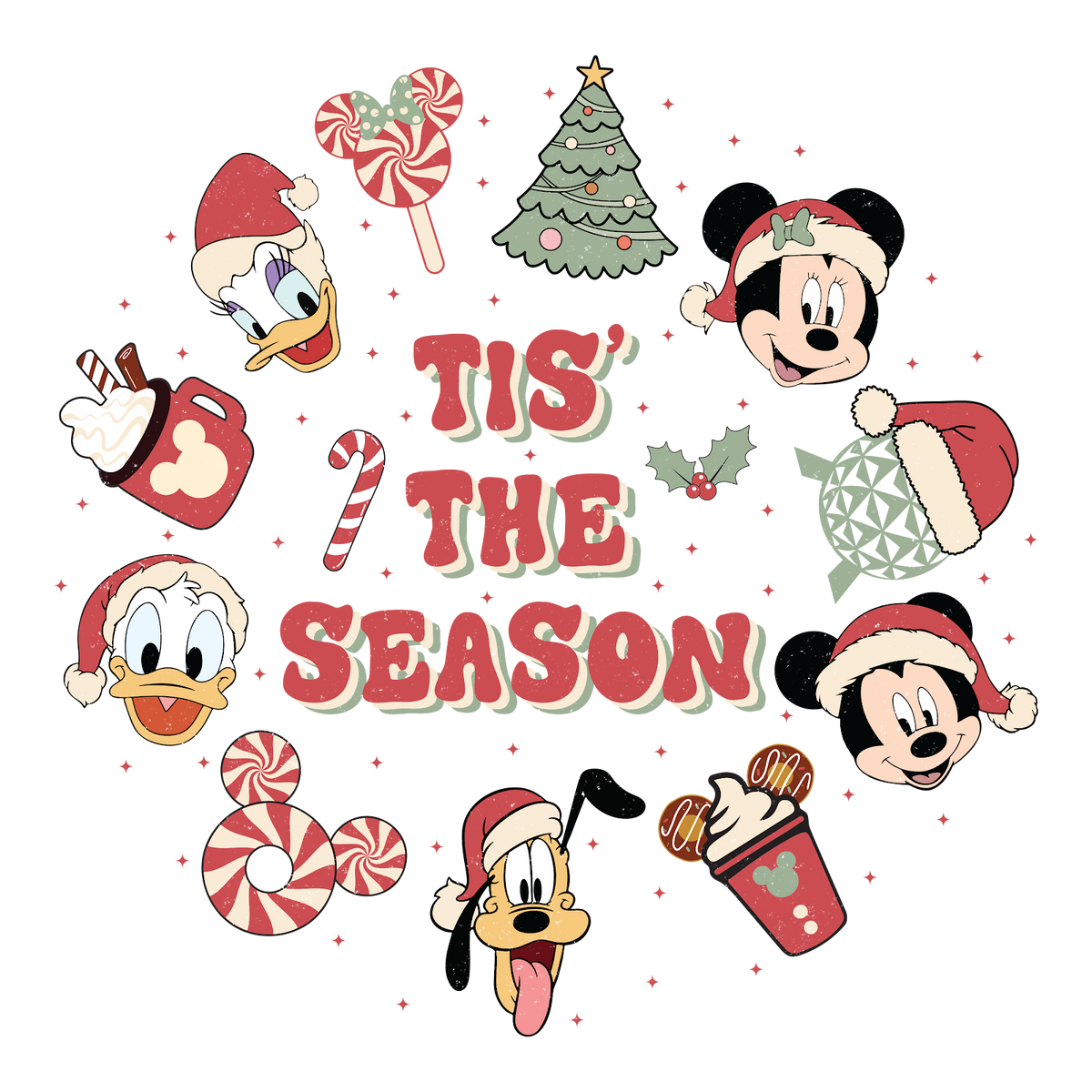 Christmas DTF transfer design