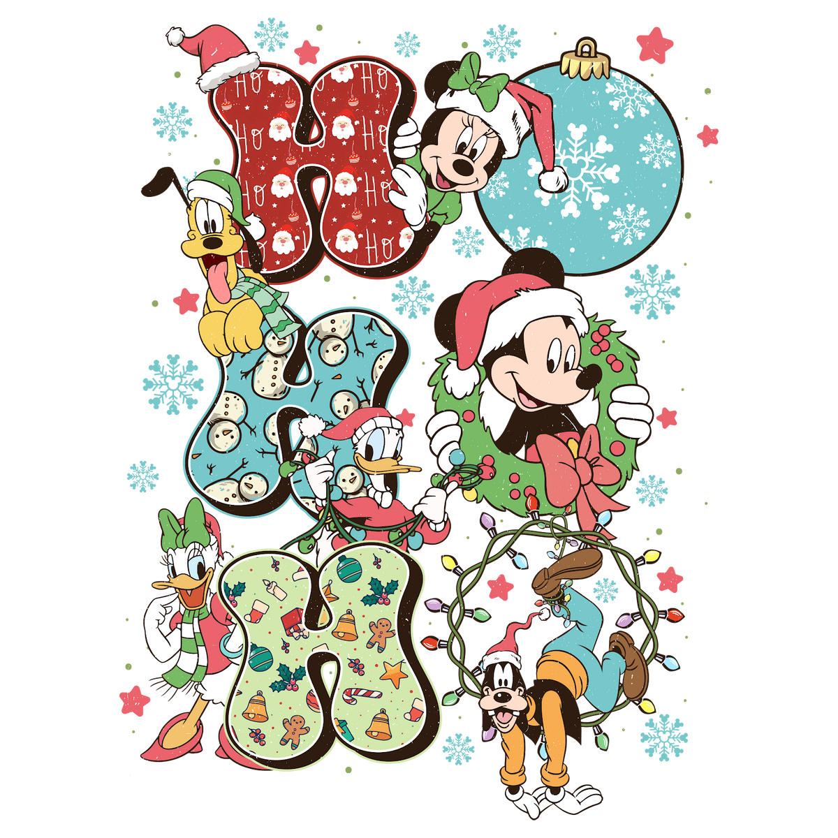 Christmas DTF transfer design