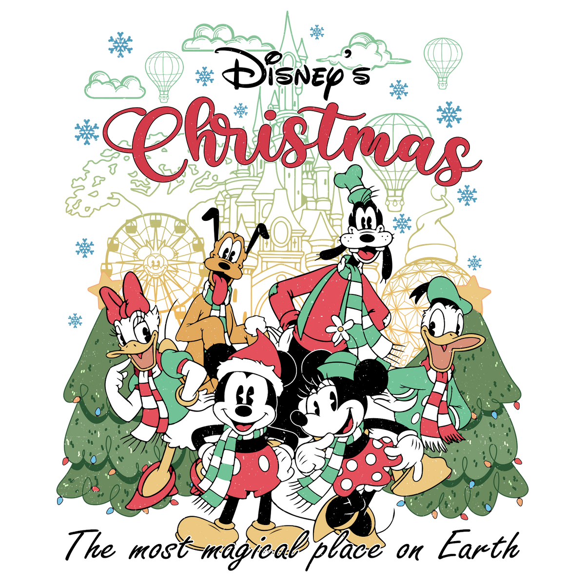 Christmas DTF transfer design