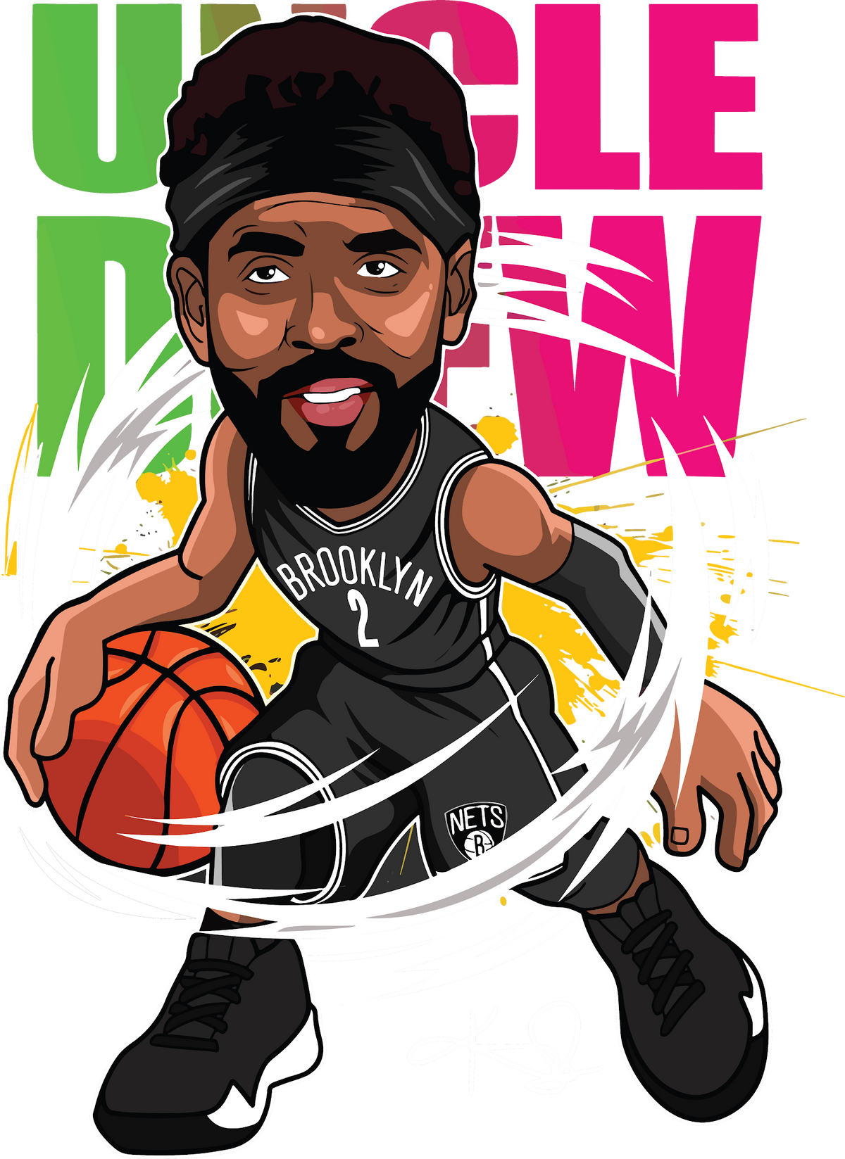 Basketball DTF transfer design