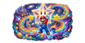 Mario UV printed glass tumbler wrap design