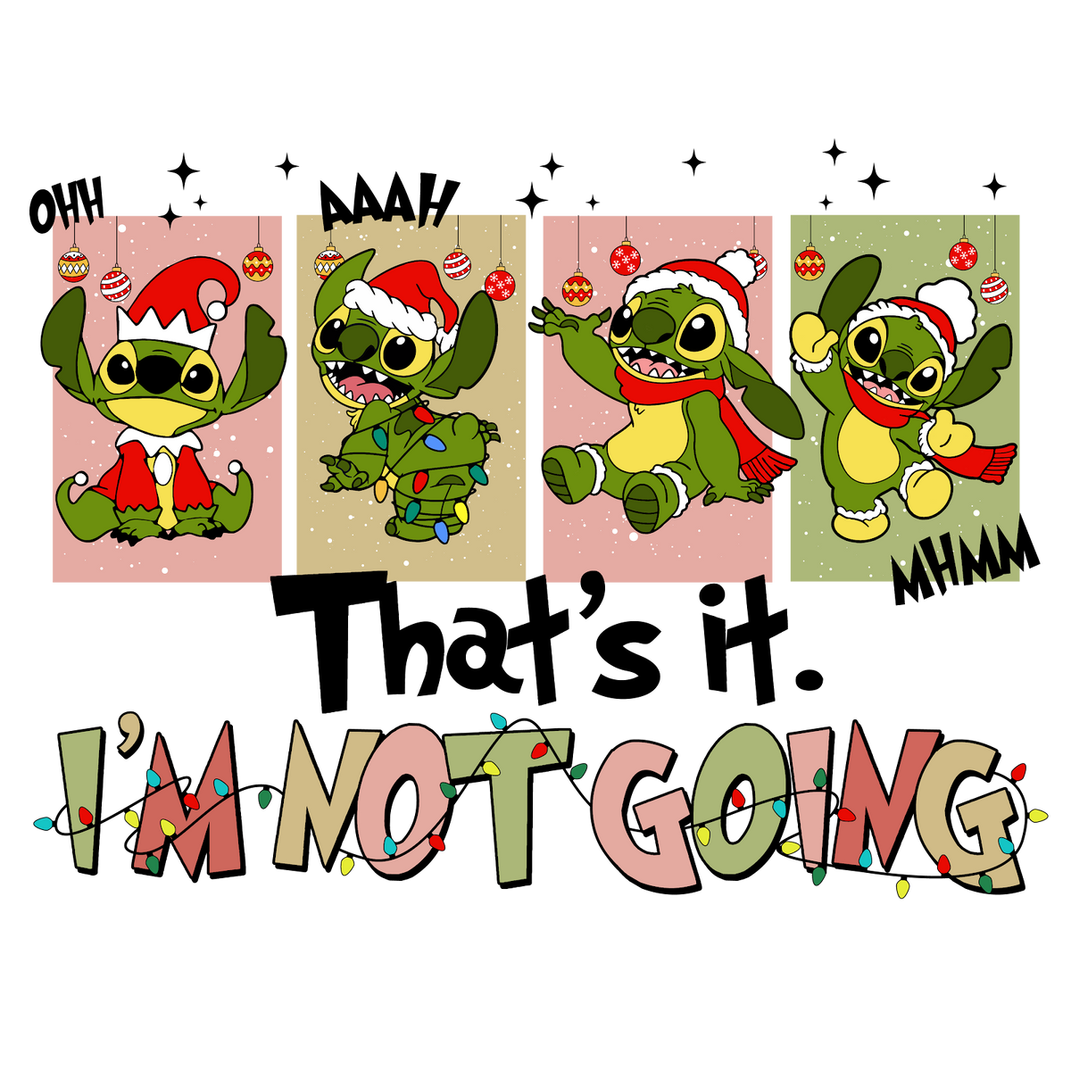 Christmas DTF transfer design