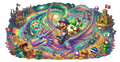 Mario UV printed glass tumbler wrap design