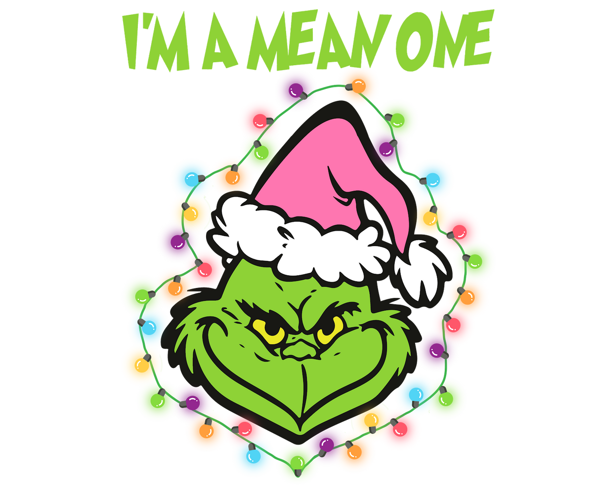 Grinch Christmas DTF transfer design