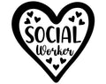 Social Worker DTF transfer design