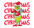 Grinch Christmas DTF transfer design