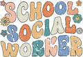 Groovy School Social Worker Coping Skills DTF Transfer