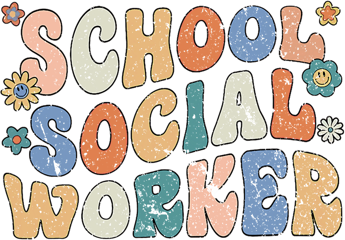 Groovy School Social Worker Coping Skills DTF Transfer