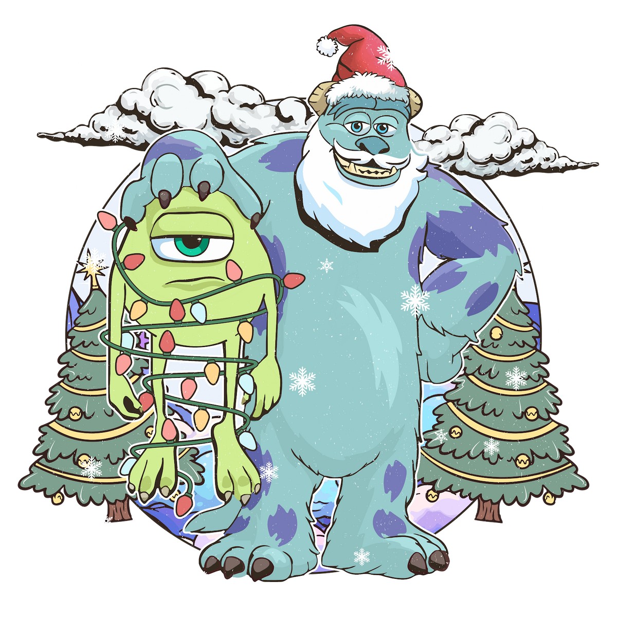 Christmas DTF transfer design