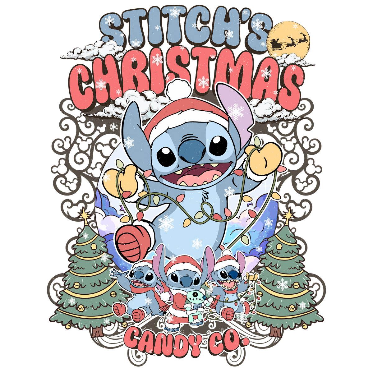 Christmas DTF transfer design