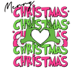 Grinch Christmas DTF transfer design