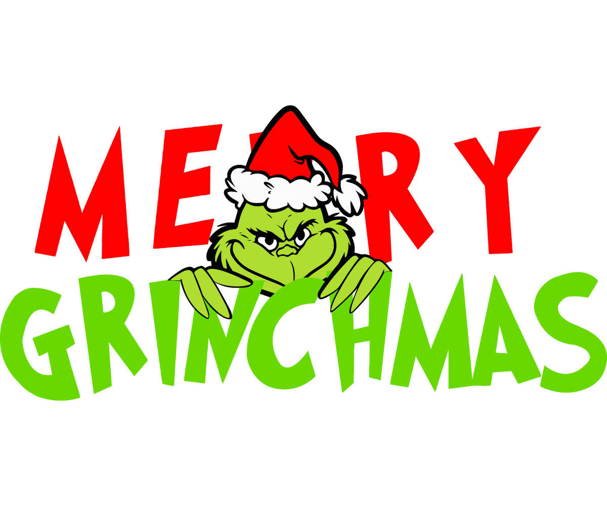 Grinch Christmas DTF transfer design