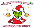 Grinch Christmas DTF transfer design