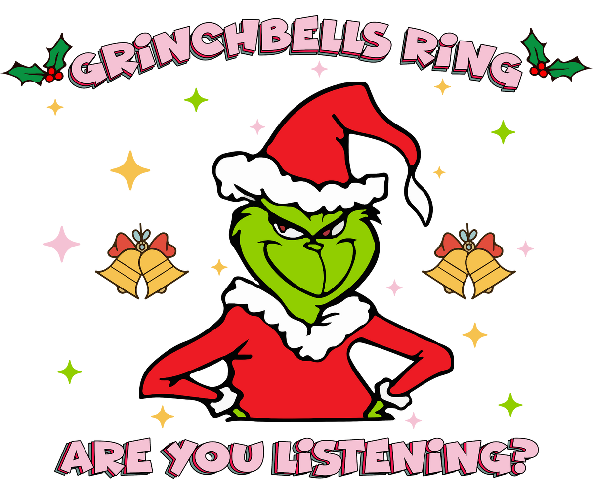 Grinch Christmas DTF transfer design