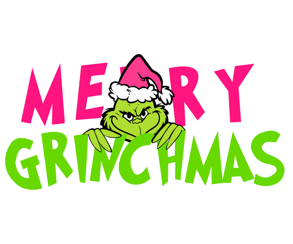 Grinch Christmas DTF transfer design