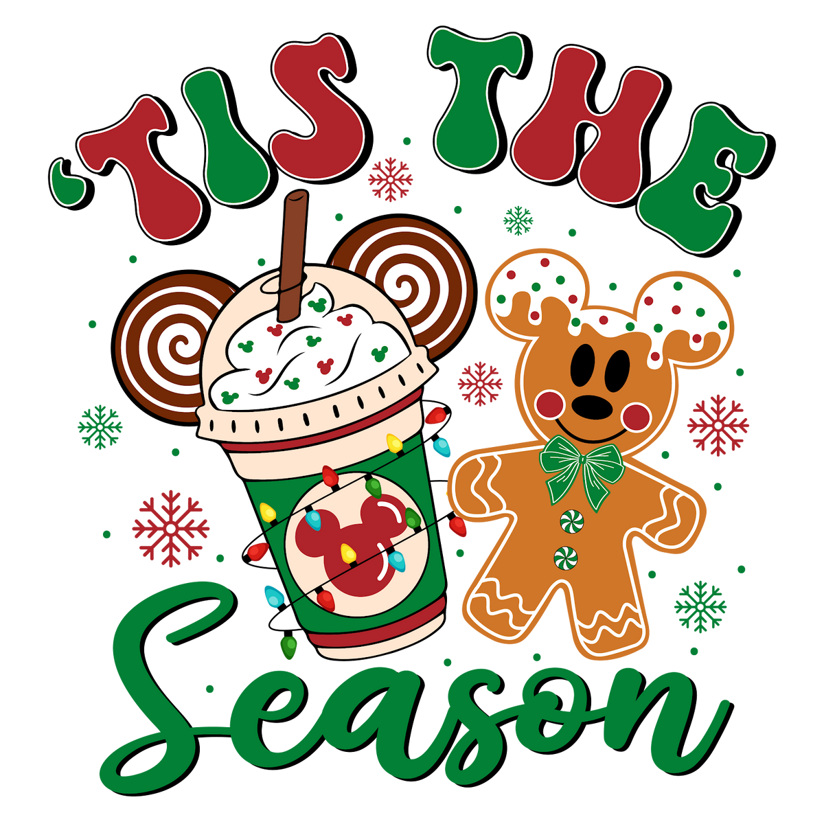 Christmas DTF transfer design