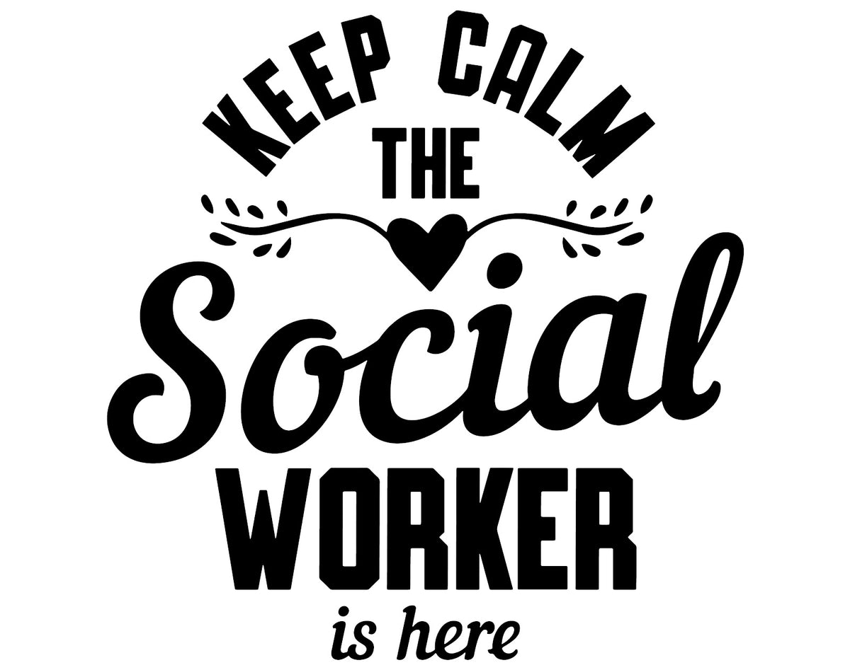 Social Worker DTF transfer design