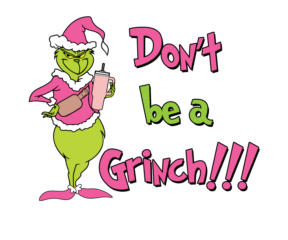 Grinch Christmas DTF transfer design