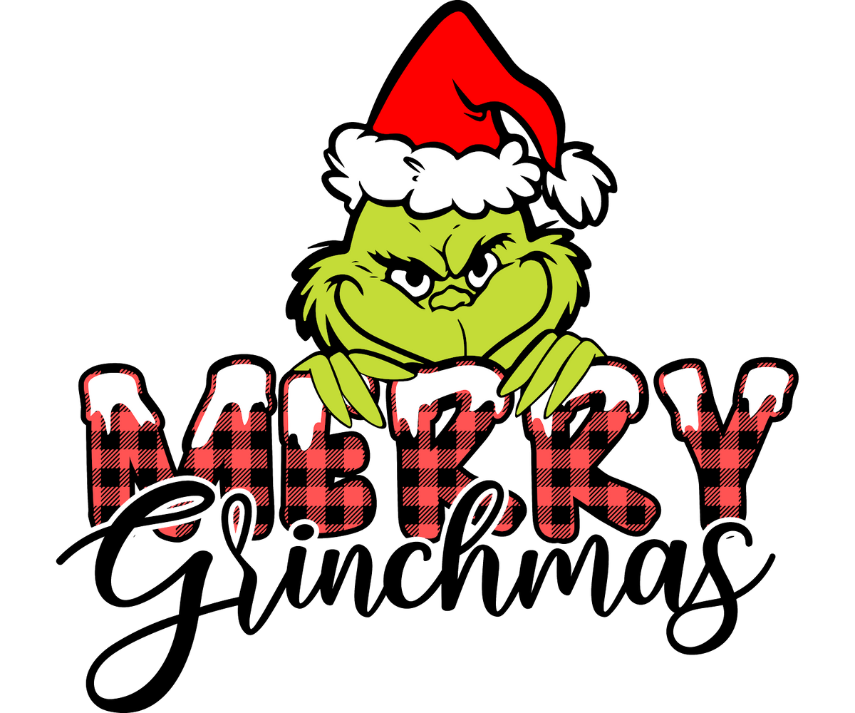 Grinch Christmas DTF transfer design