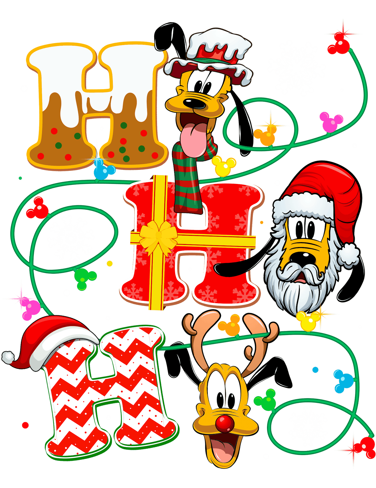 Christmas DTF transfer design