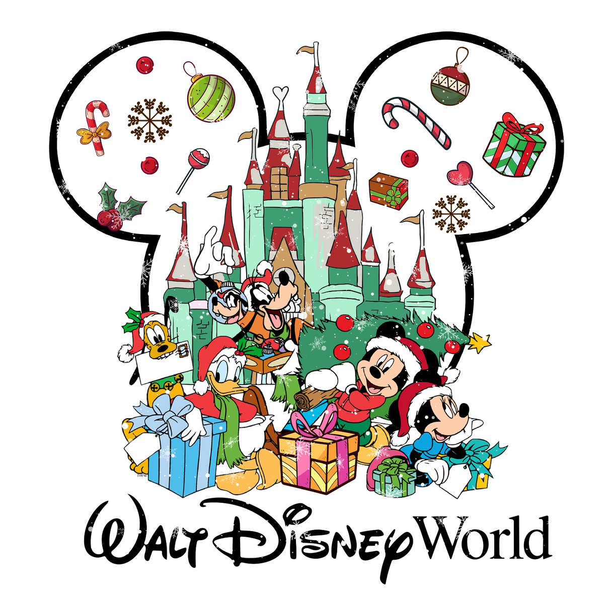 Christmas DTF transfer design