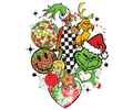 Grinch Christmas DTF transfer design