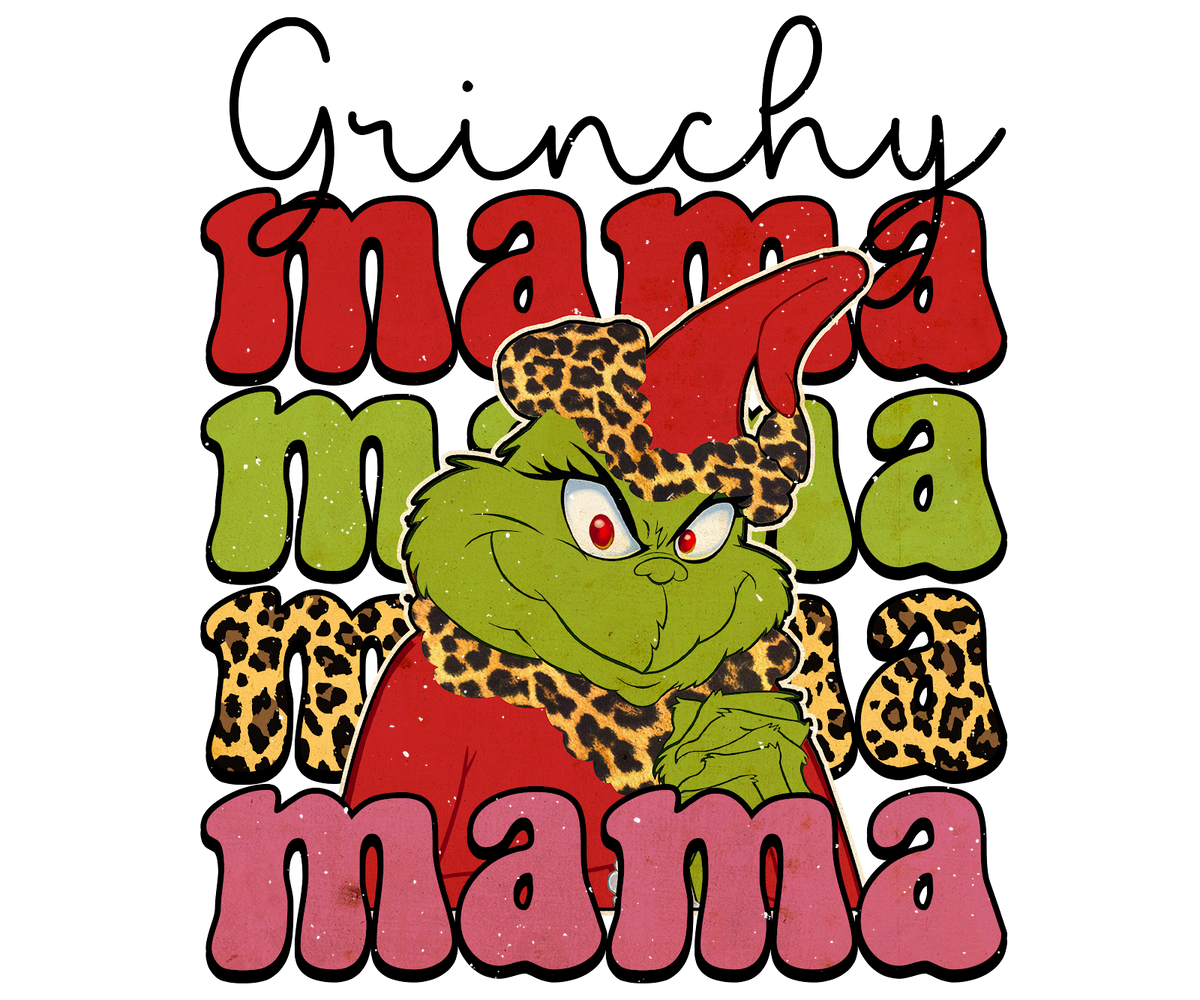 Grinch Christmas DTF transfer design