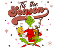 Grinch Christmas DTF transfer design
