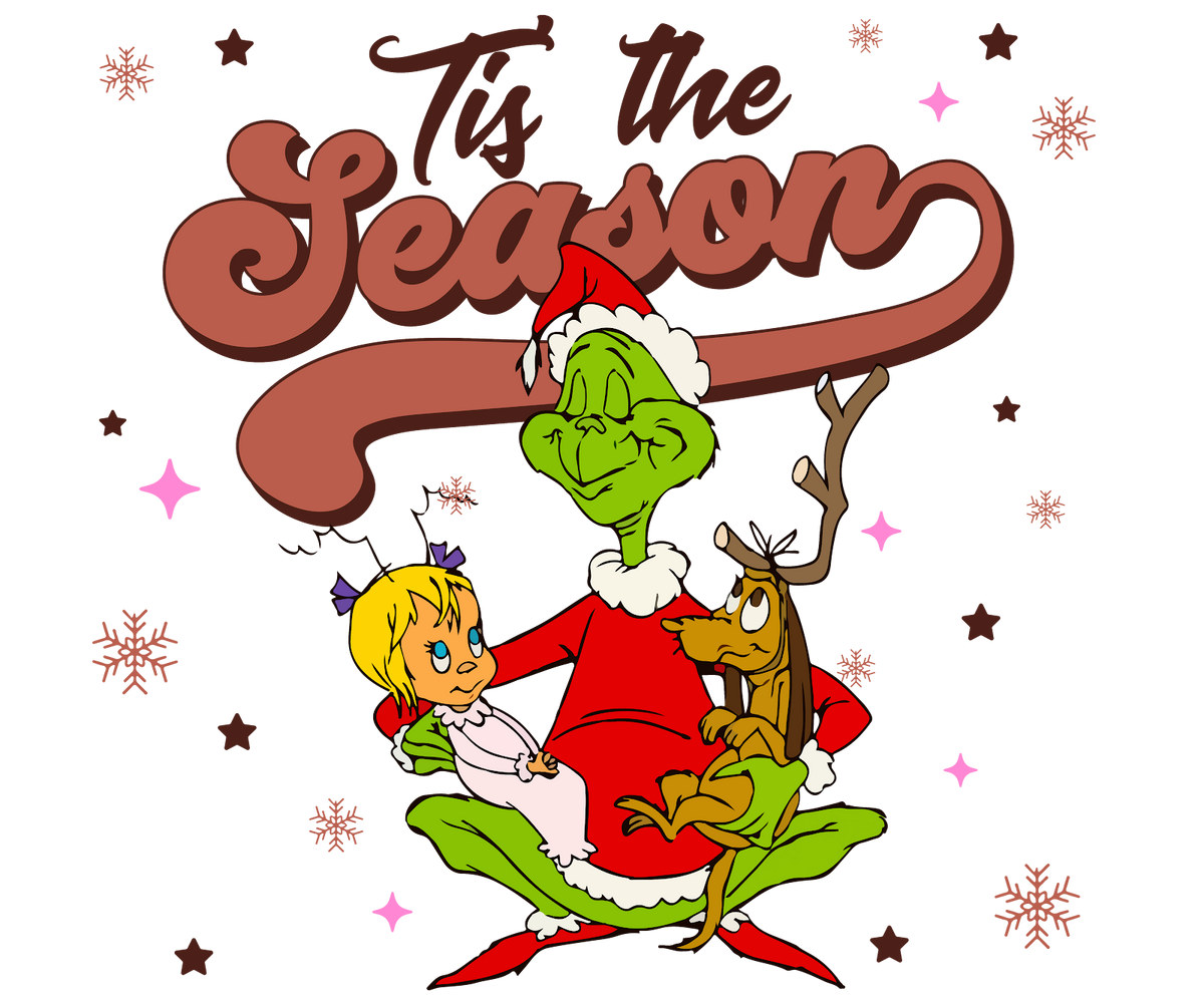Grinch Christmas DTF transfer design