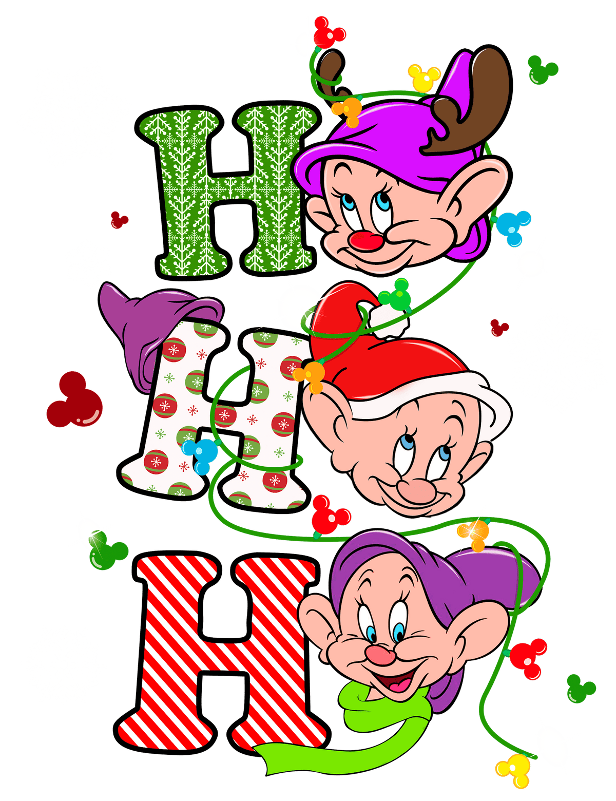 Christmas DTF transfer design