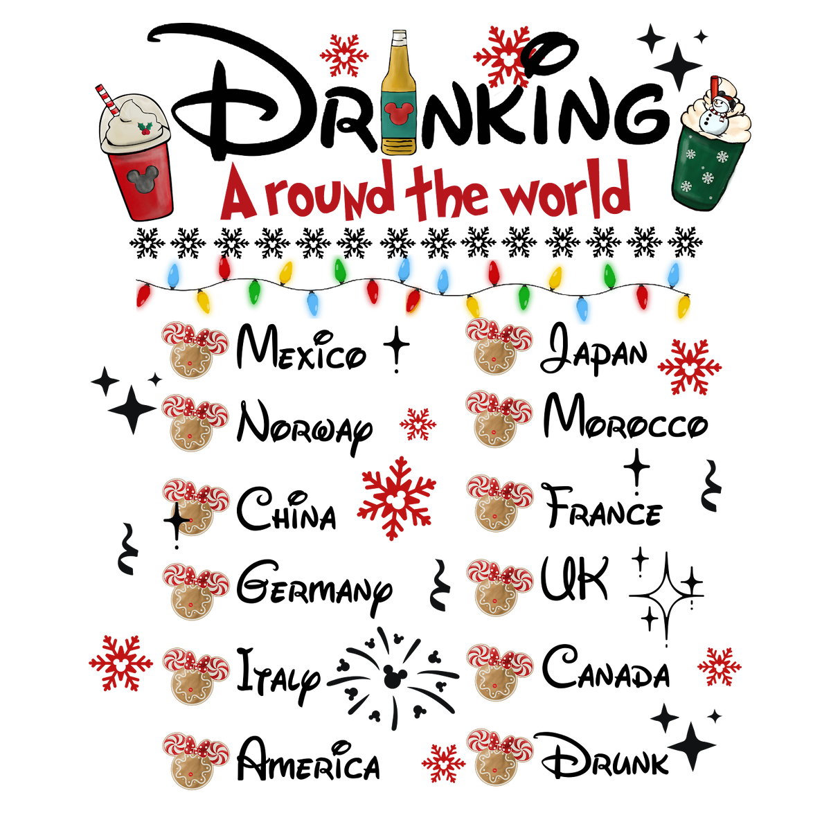 Christmas DTF transfer design