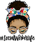Social Worker Life Afro DTF Transfer
