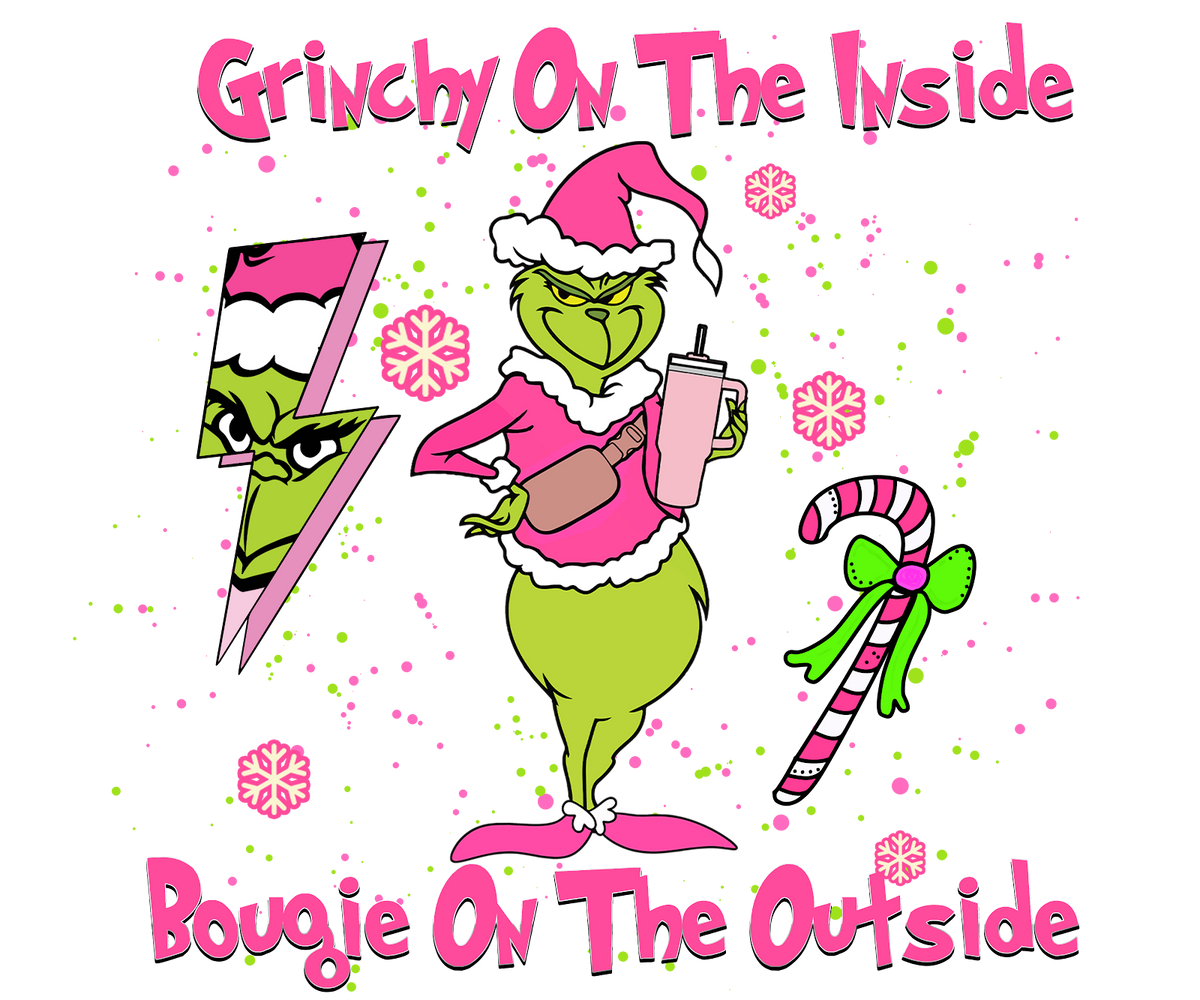 Grinch Christmas DTF transfer design