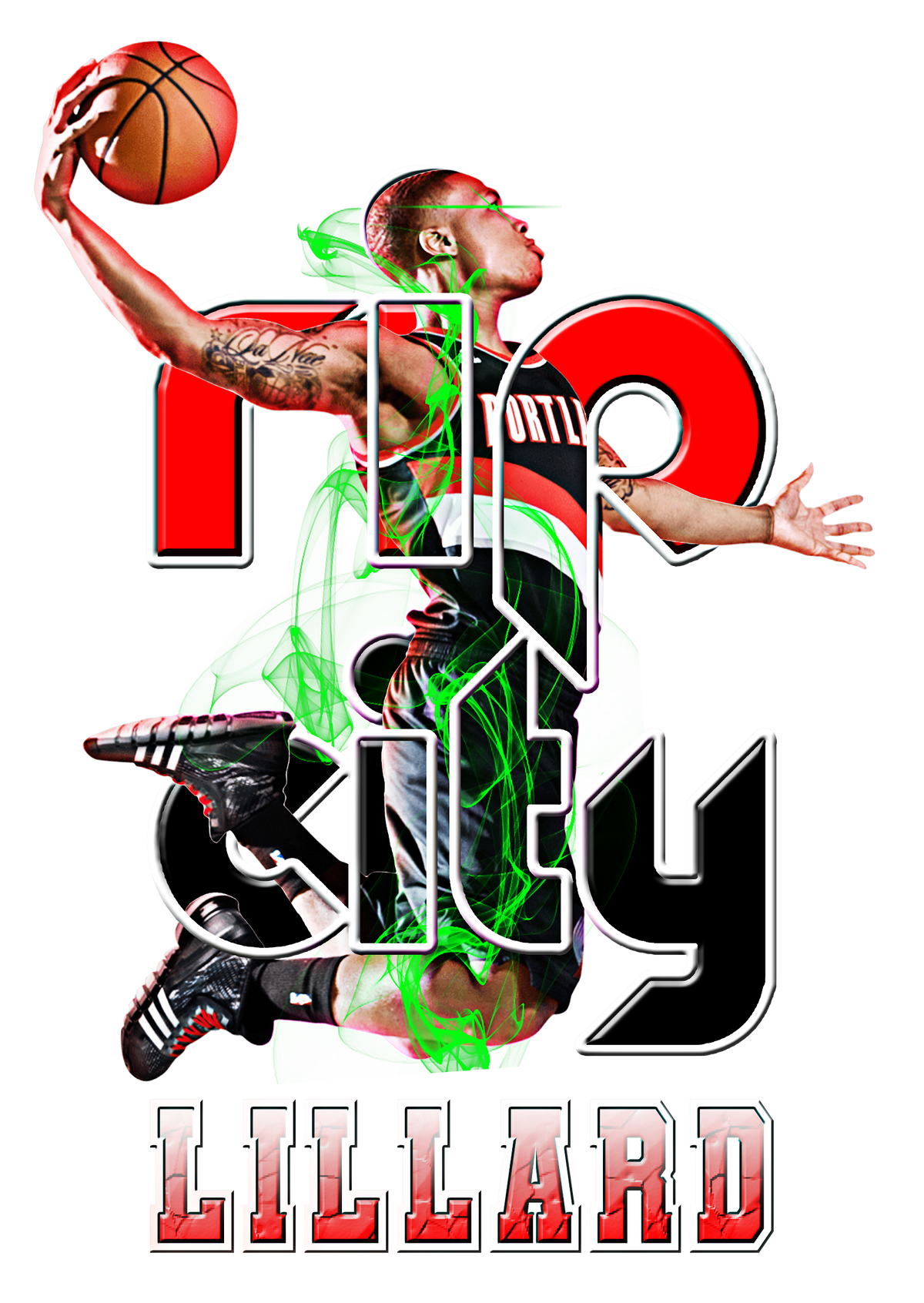 Basketball DTF transfer design