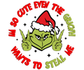 Grinch Christmas DTF transfer design