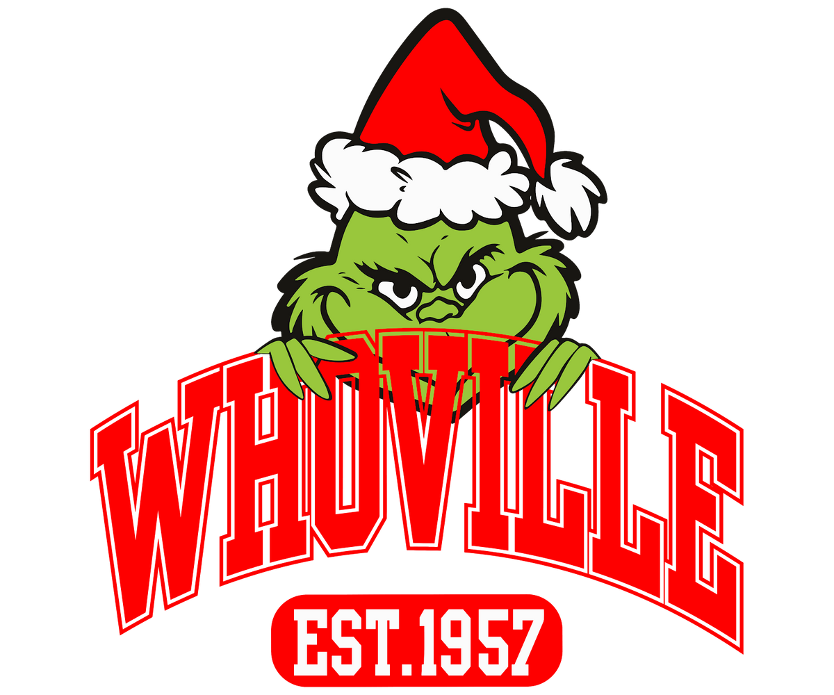Grinch Christmas DTF transfer design