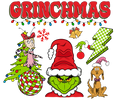 Grinch Christmas DTF transfer design