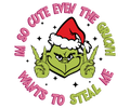 Grinch Christmas DTF transfer design