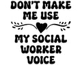 Social Worker DTF transfer design