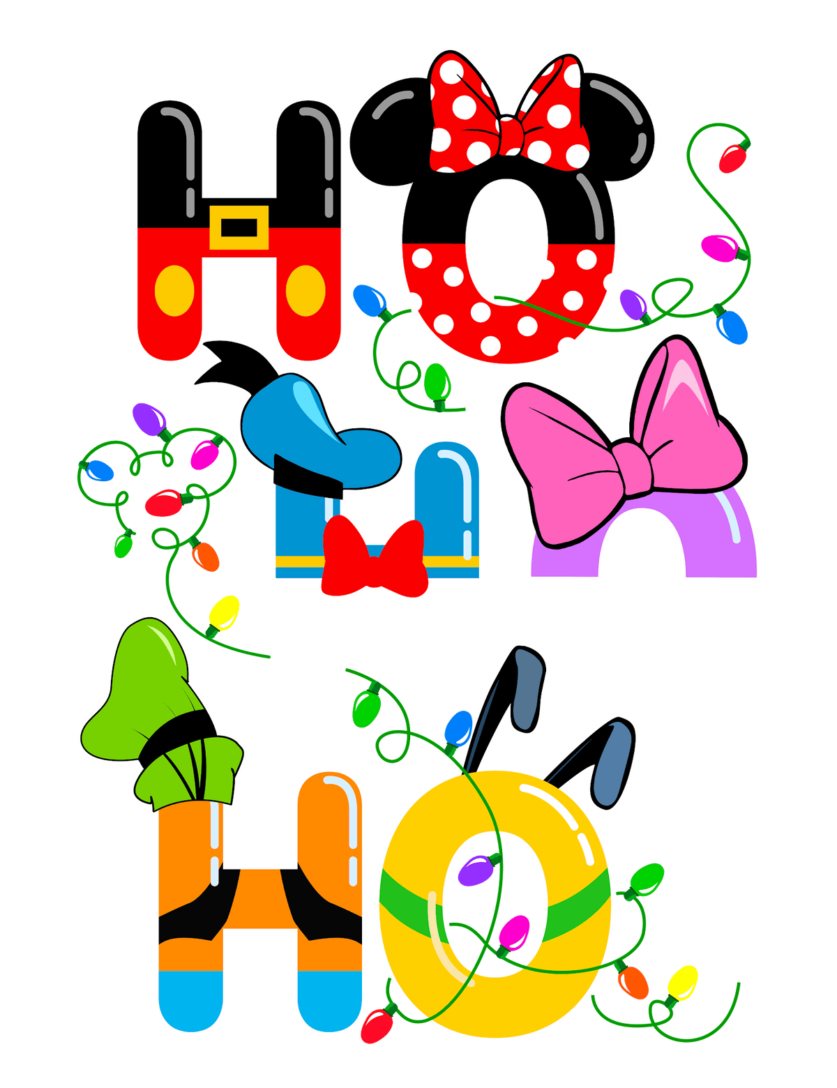 Christmas DTF transfer design