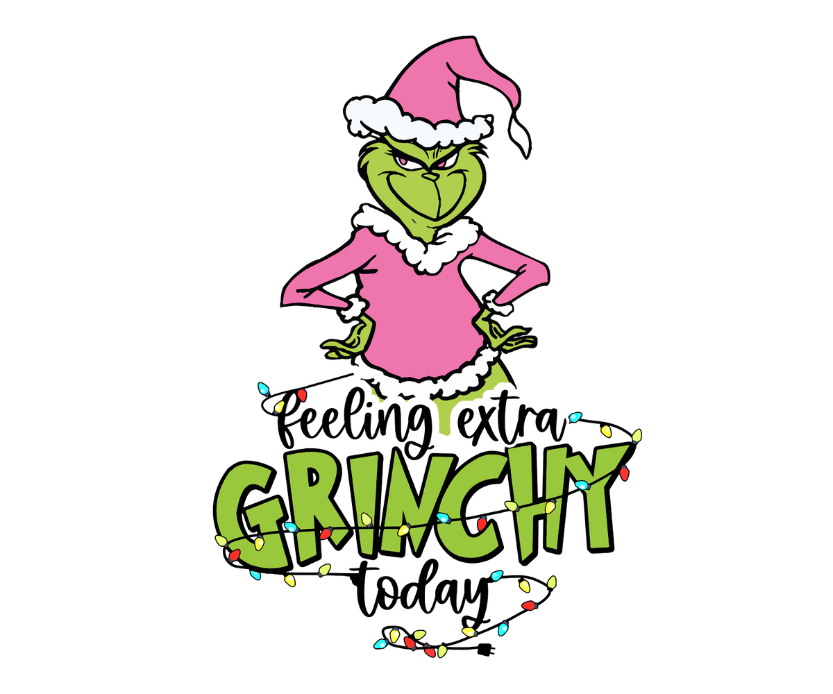 Grinch Christmas DTF transfer design