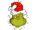 Grinch Christmas DTF transfer design