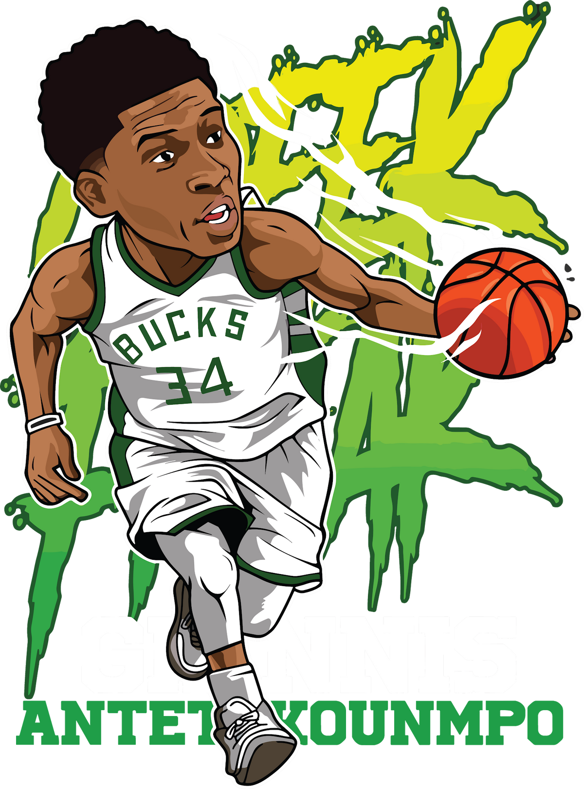 Basketball DTF transfer design