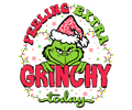 Grinch Christmas DTF transfer design