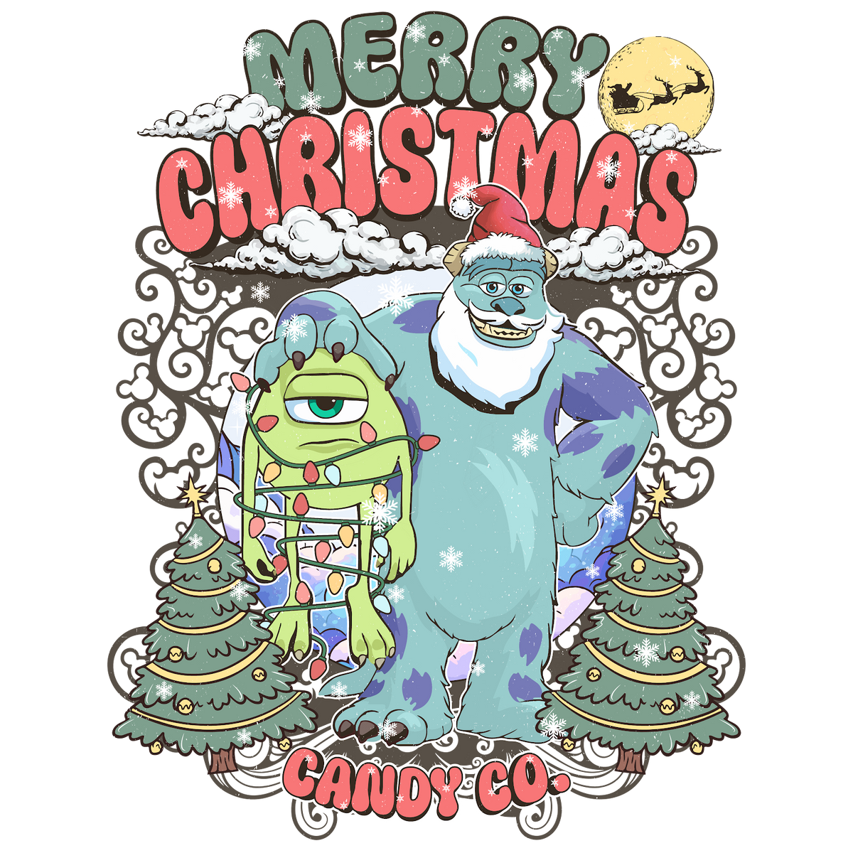 Christmas DTF transfer design