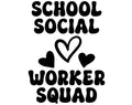 Social Worker DTF transfer design