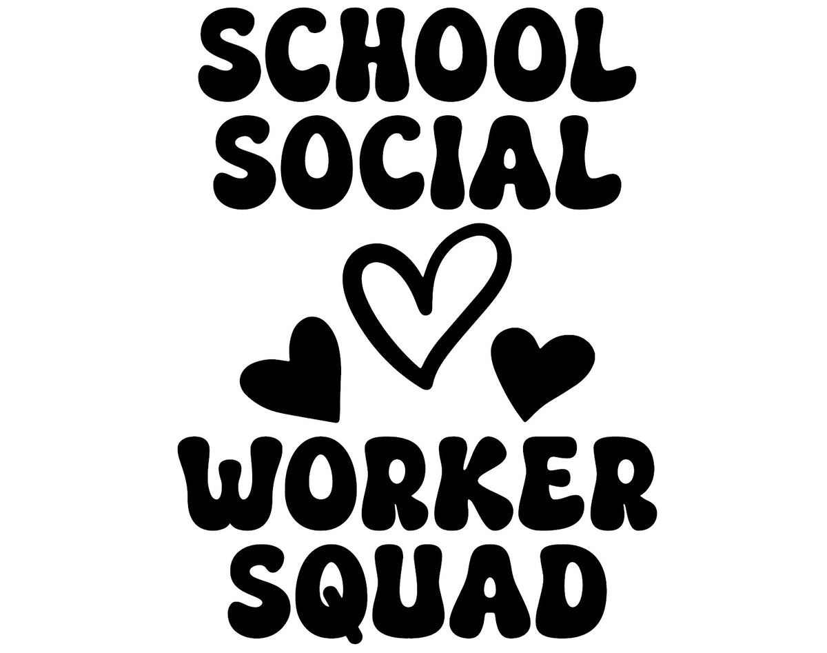 Social Worker DTF transfer design