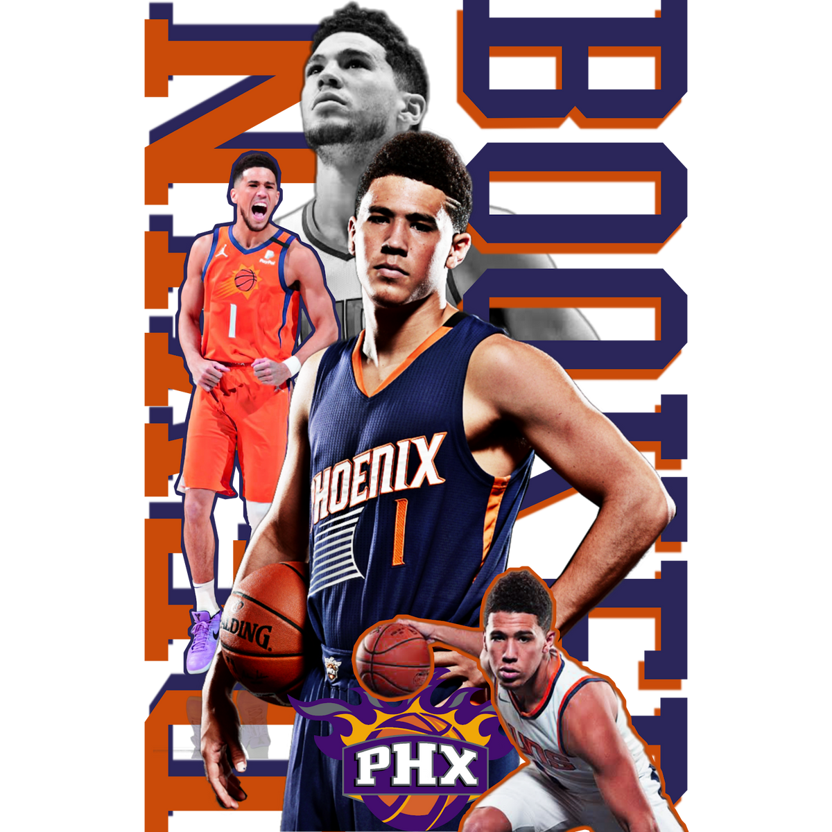 Basketball DTF transfer design