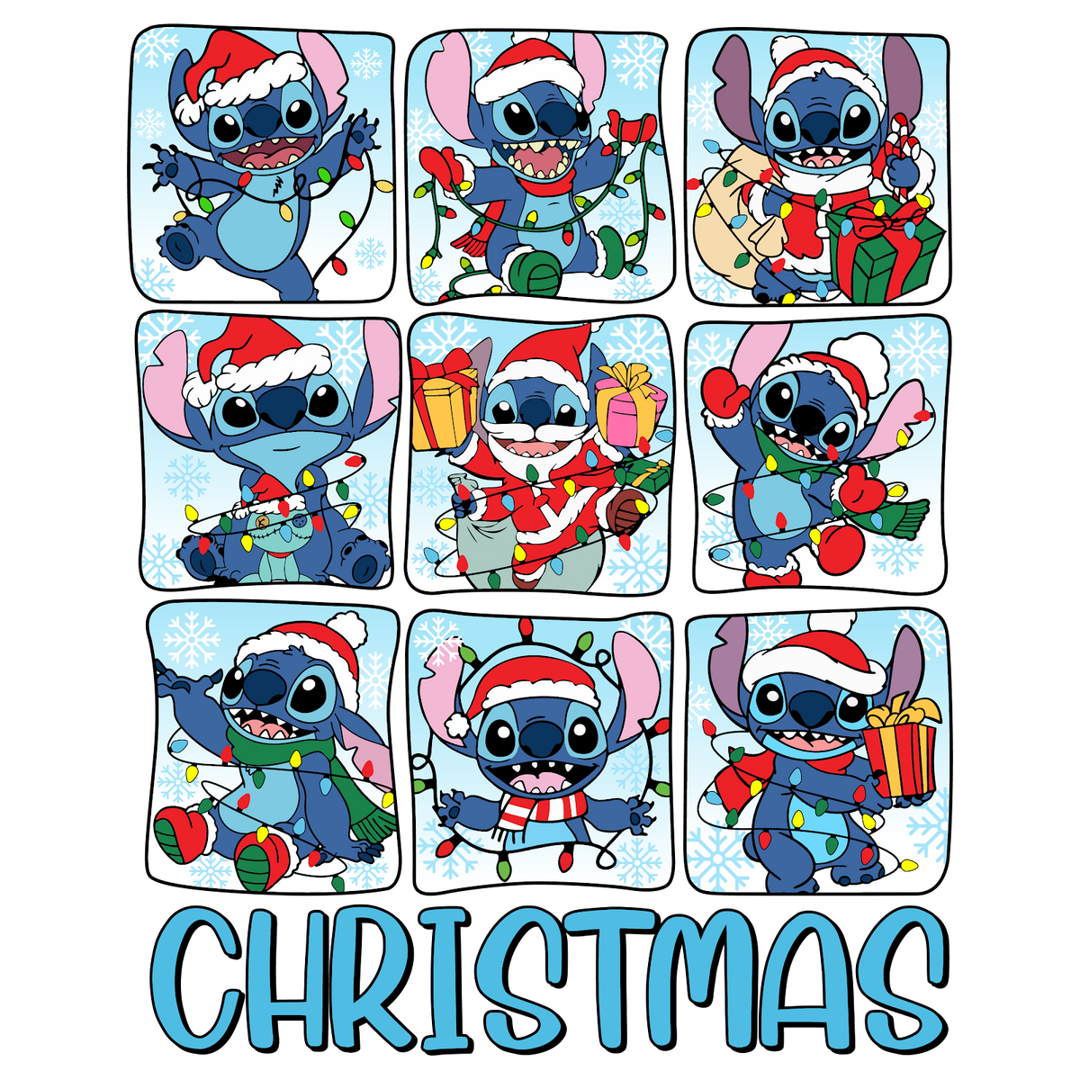 Christmas DTF transfer design